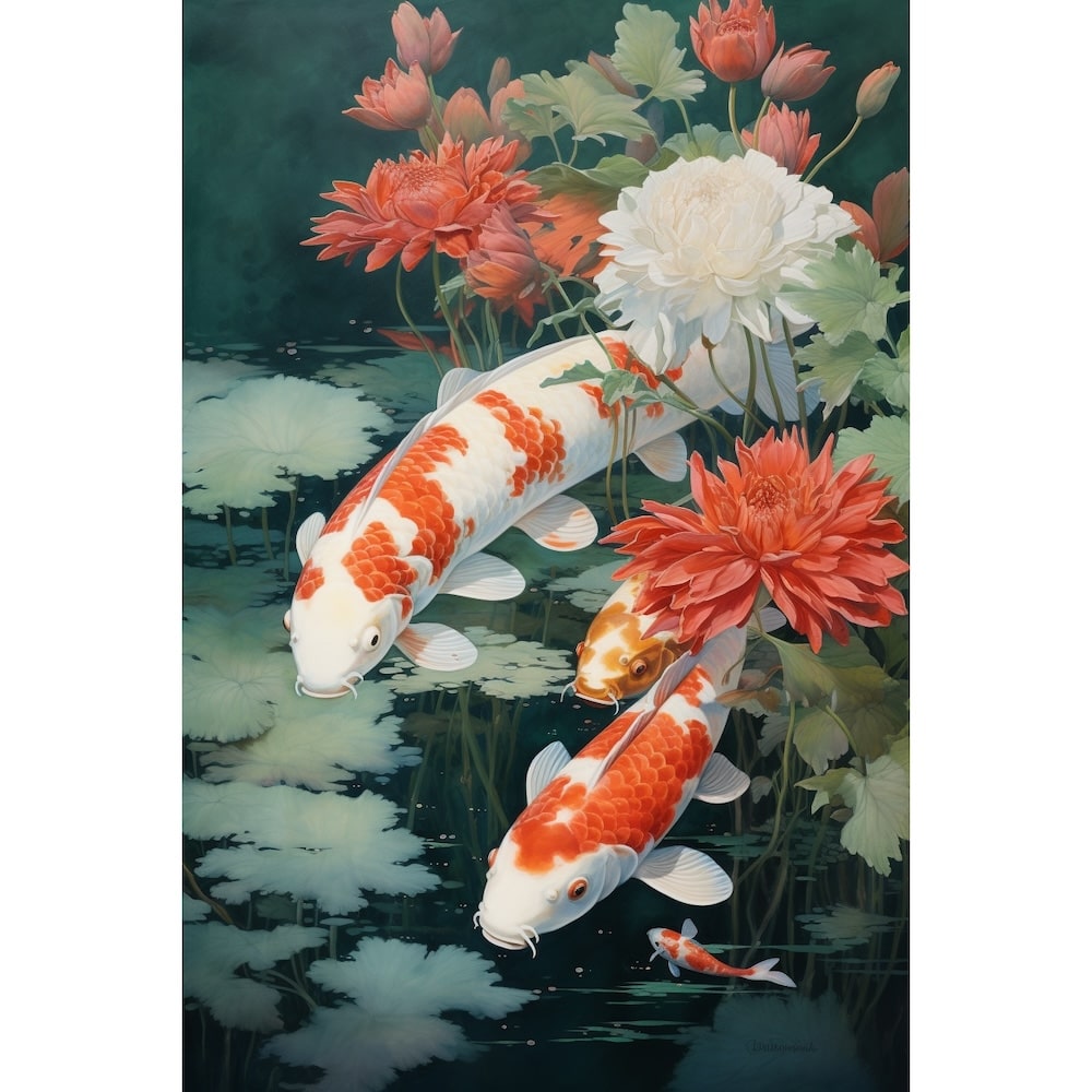 Acrylic Canvas of Koi Fish