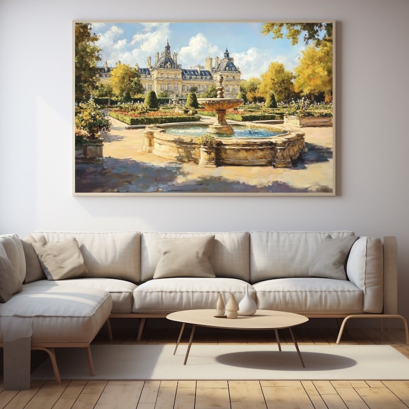 French Garden Painting