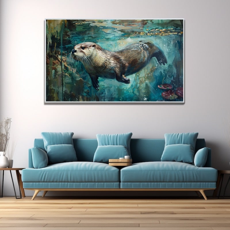 Otter Oil Painting