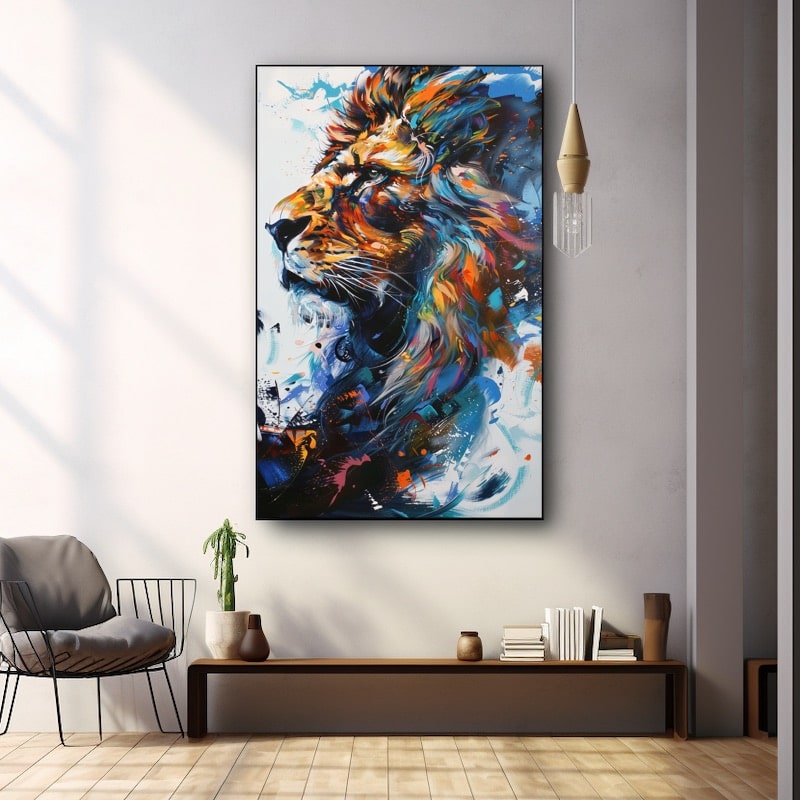 Acrylic Painting of a Lion