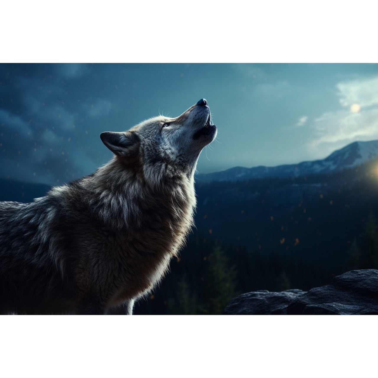 Large Wolf Painting