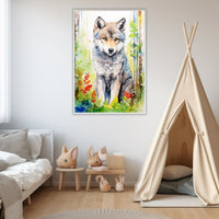 Thumbnail for Wolf Watercolour Painting