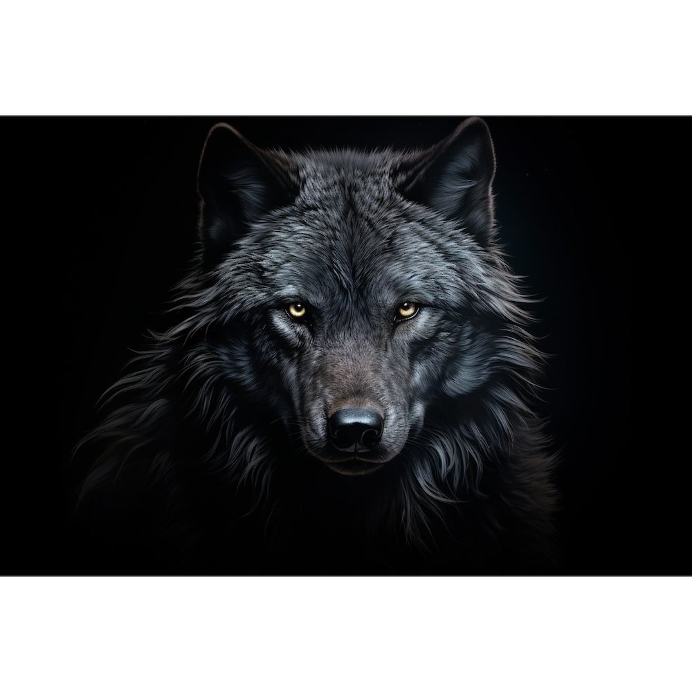 Black Wolf Canvas