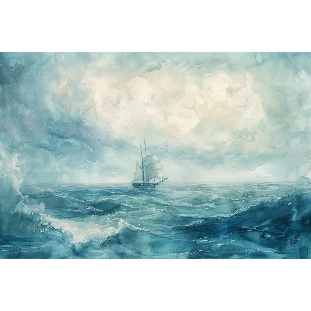Sea Watercolor Canvas