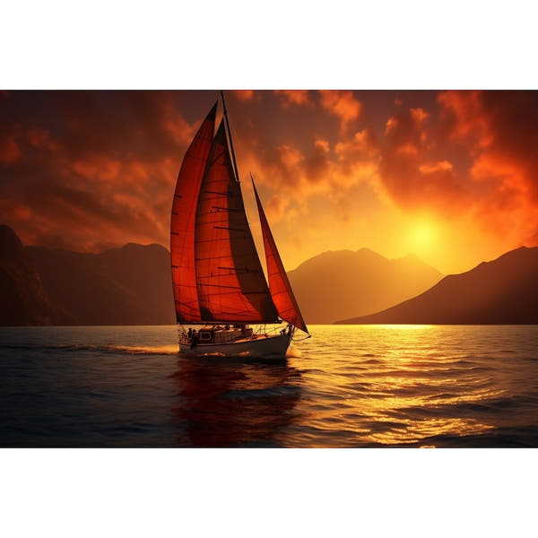 Ocean Sailboat Canvas