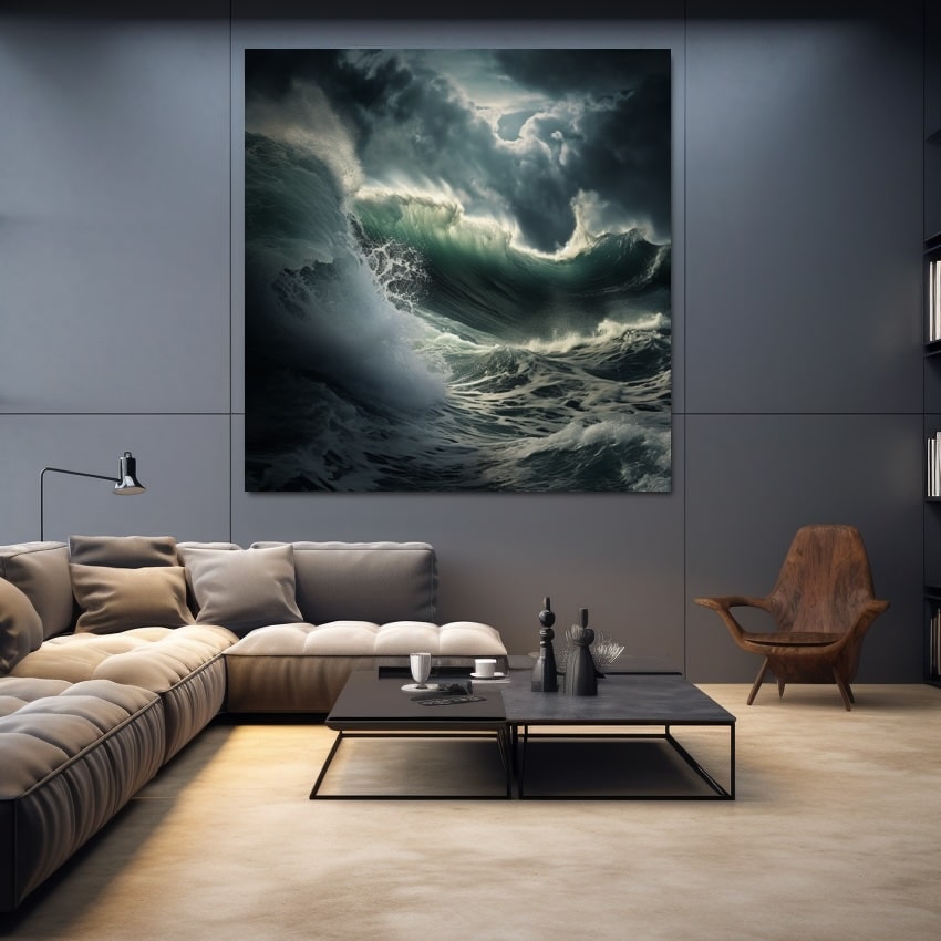 Stormy Sea Painting