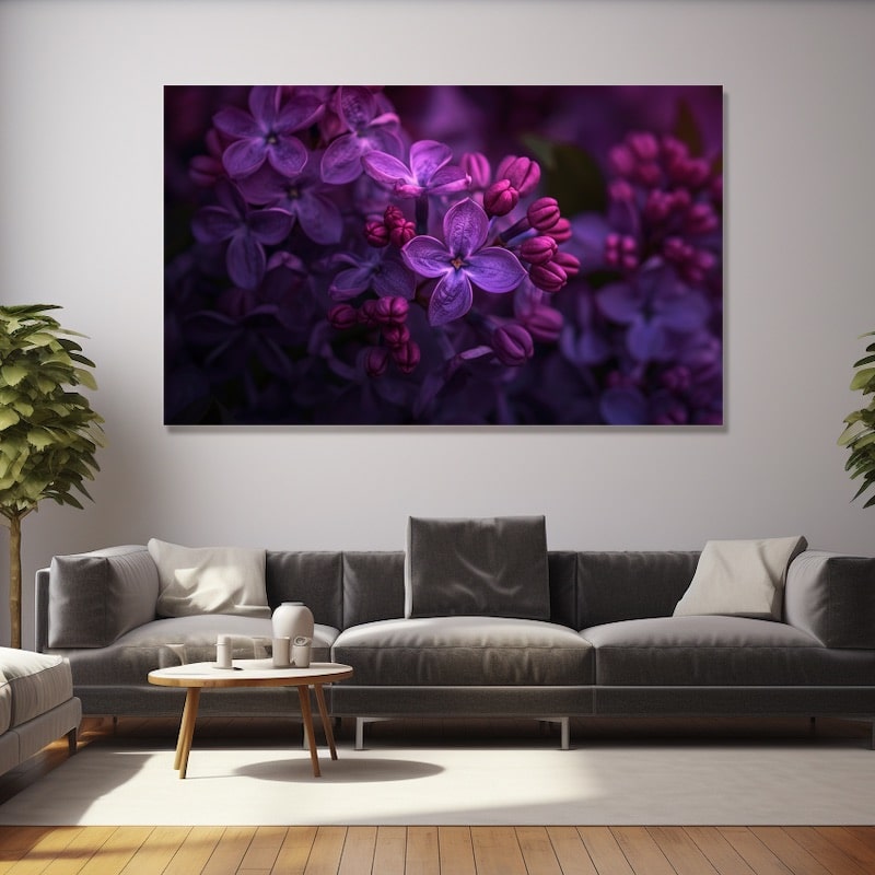 Purple Flower Canvas Painting