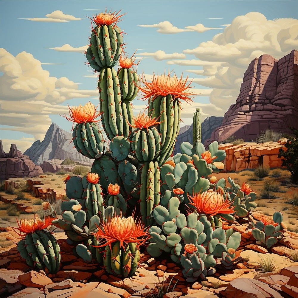 Modern Cactus canvas