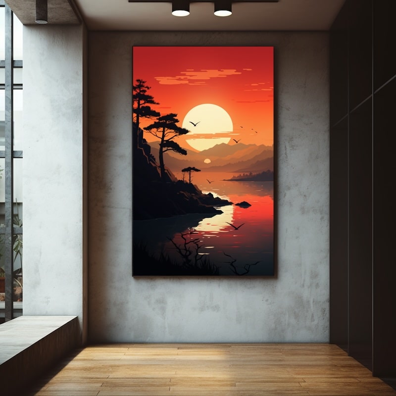 Modern Sunset Painting