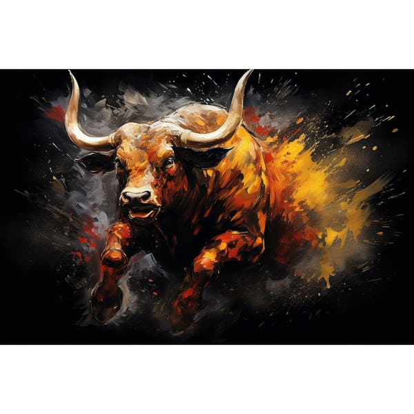 Modern Bull Canvas