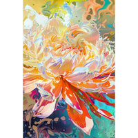 Thumbnail for Abstract Flower Canvas on Canvas