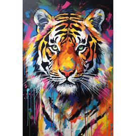 Multi Coloured Tiger Painting