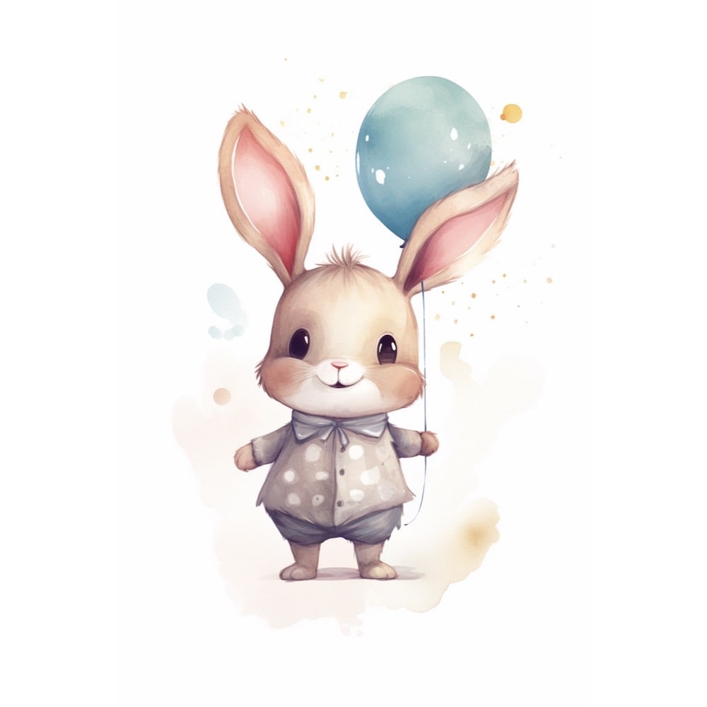 Bunny on Canvas Painting