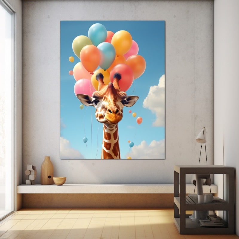 Giraffe Print on Canvas