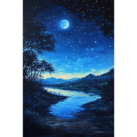 Thumbnail for Blue Night Sky Canvas
