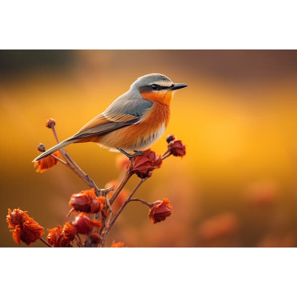 Bird on Branch Canvas