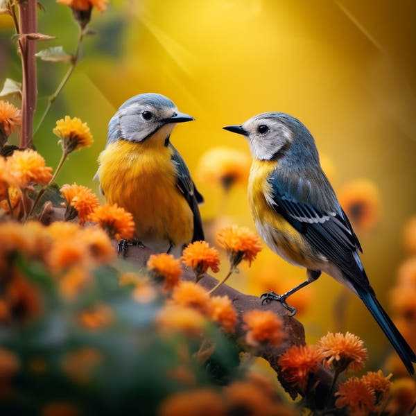 Garden Birds Canvas