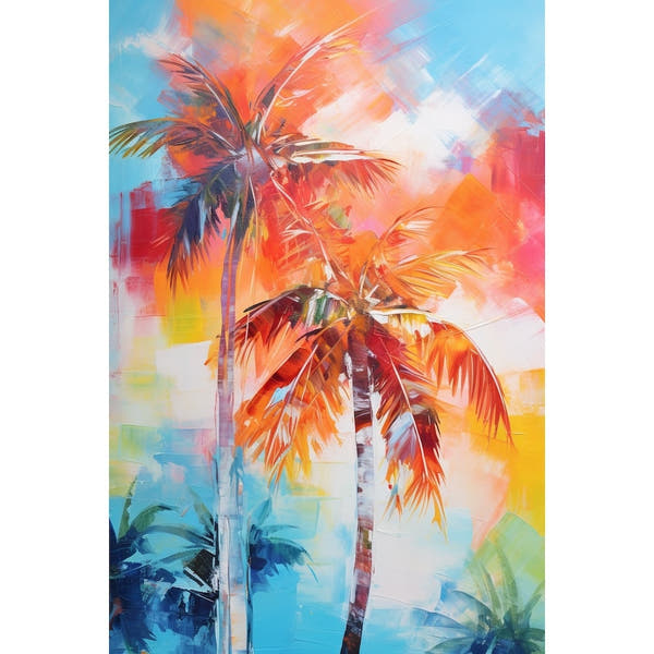 Abstract Palm Tree canvas