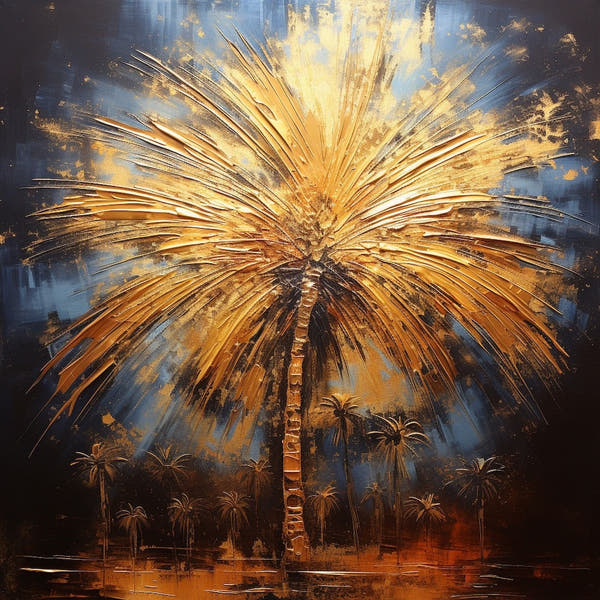 Whimsical Palm Tree canvas