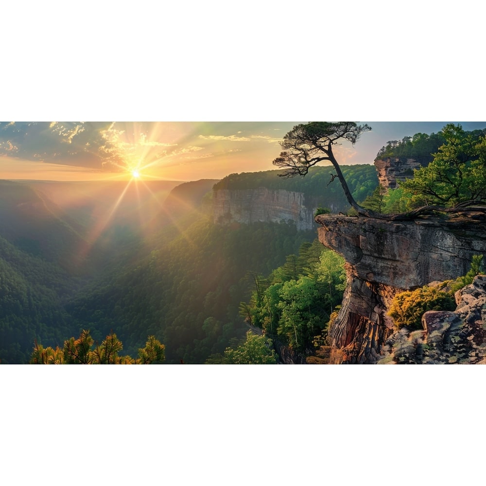 Panoramic Landscape Painting Print
