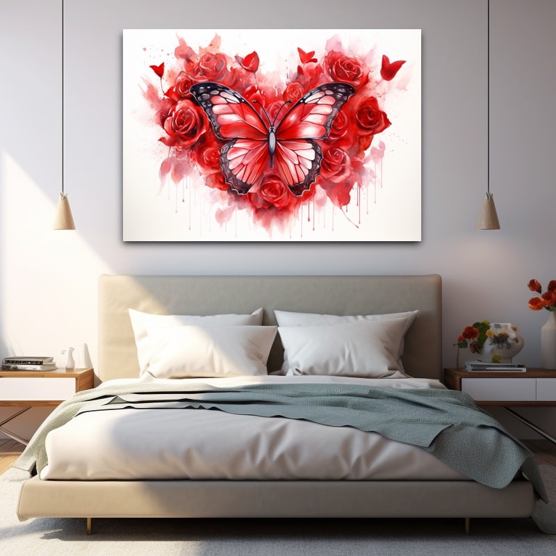 Butterfly Heart Painting
