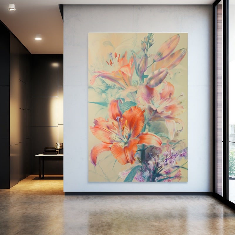 Soft Pastel Flowers Painting