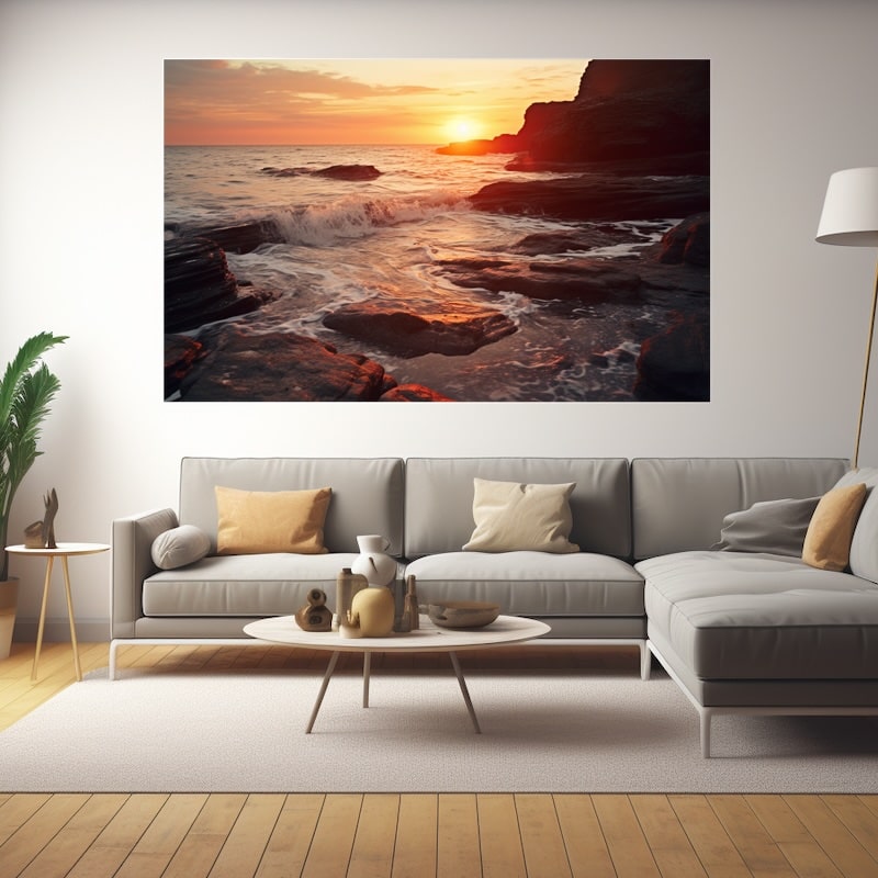 Sunset Landscape Painting
