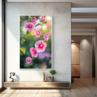Thumbnail for Pink Flowers on Canvas