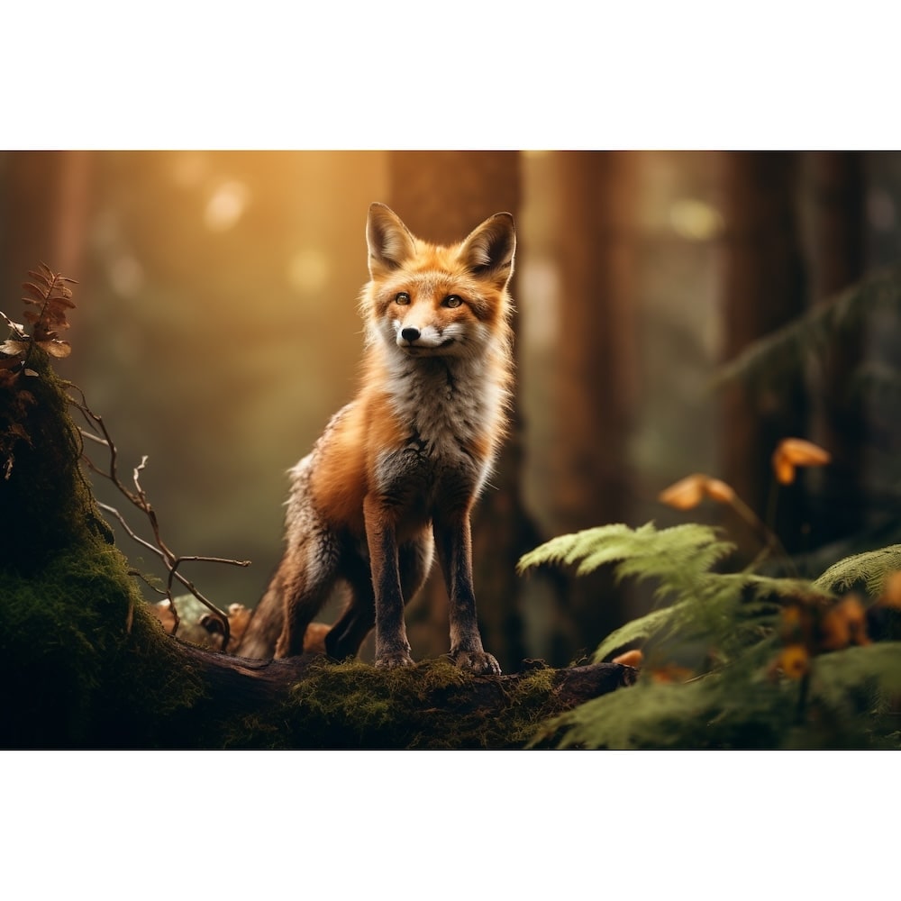 Fox in Woods Canvas