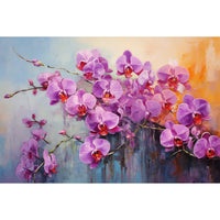 Thumbnail for Acrylic Purple Orchid Canvas