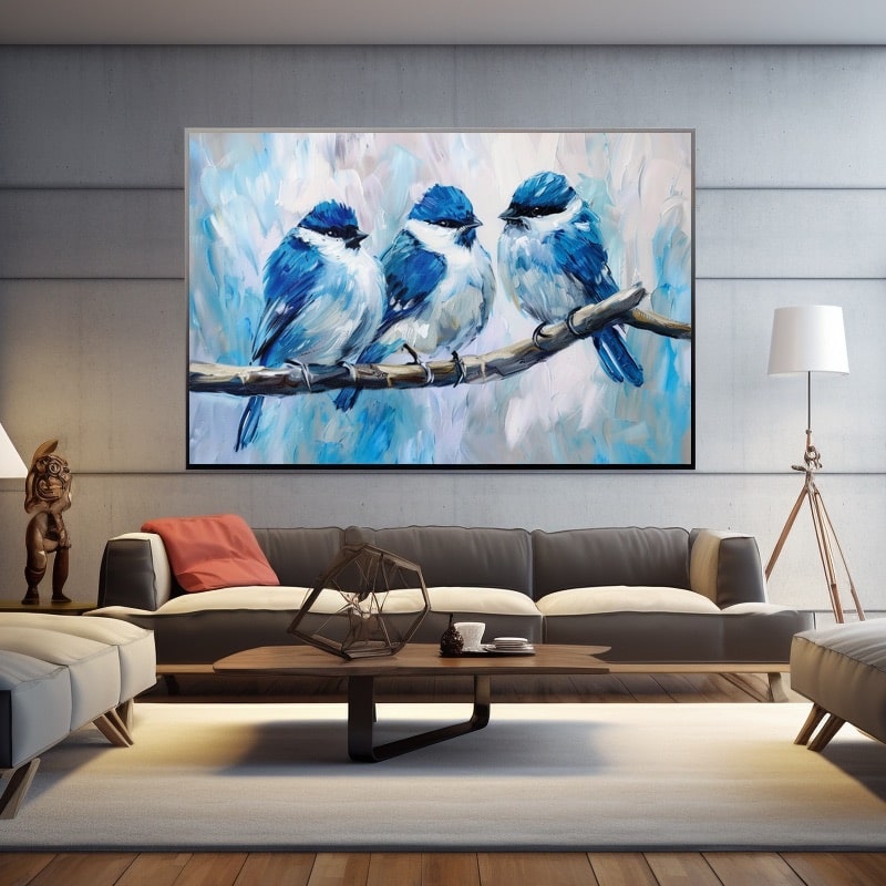 Painting of Birds in Acrylic