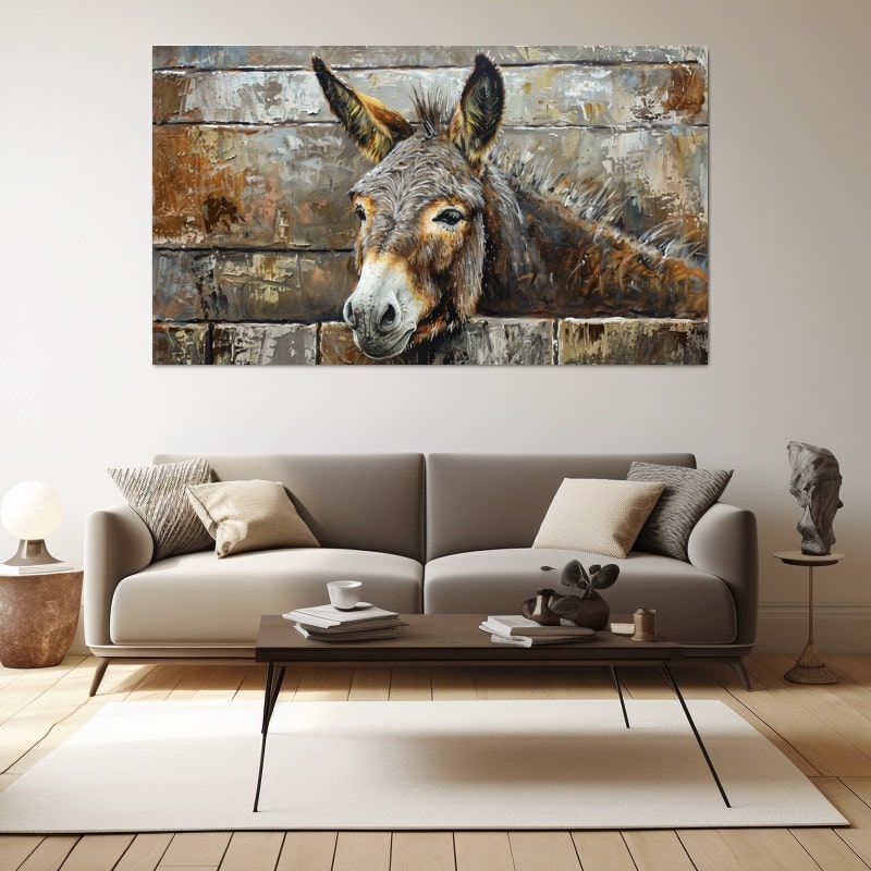 Donkey Acrylic Painting