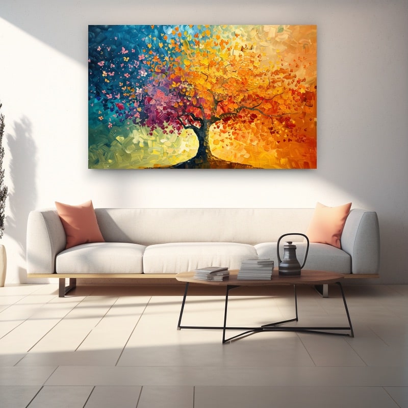 Colorful Abstract Tree Painting
