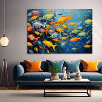 Thumbnail for Tropical Fish Painting on Canvas
