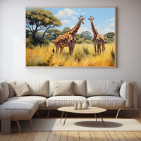 Thumbnail for Giraffe Oil Painting on Canvas