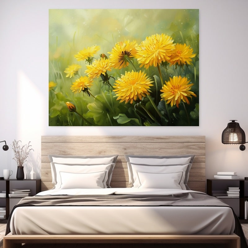 Dandelion Acrylic Painting