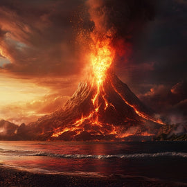 Volcano Landscape Canvas
