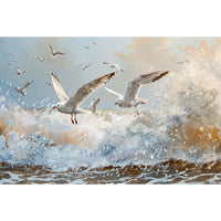 Thumbnail for Acrylic Canvass of Seagulls