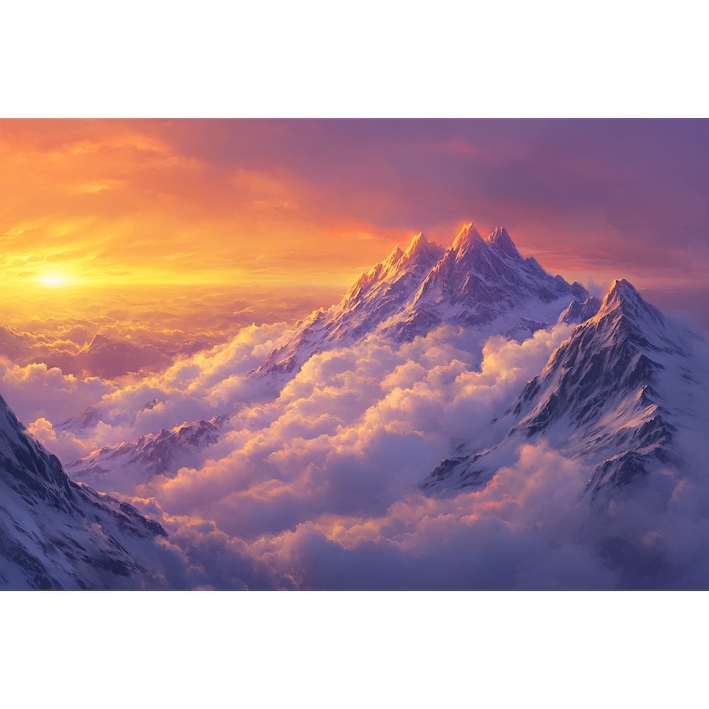 Sunset Sky with Clouds Canvas