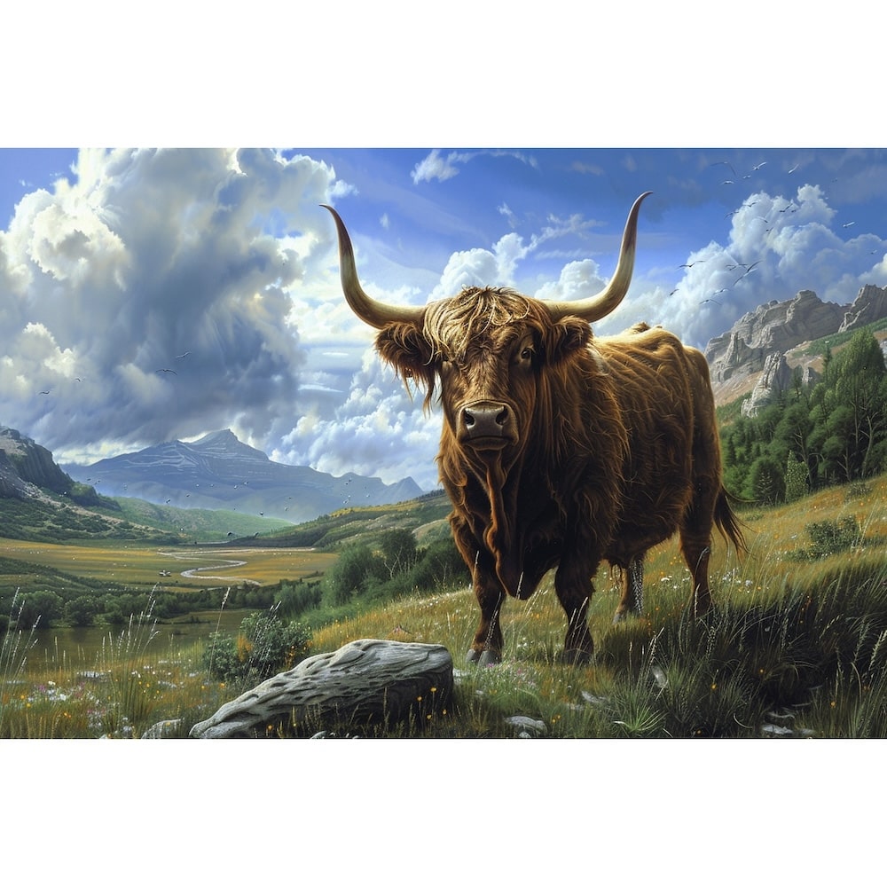 Highland Bull Painting