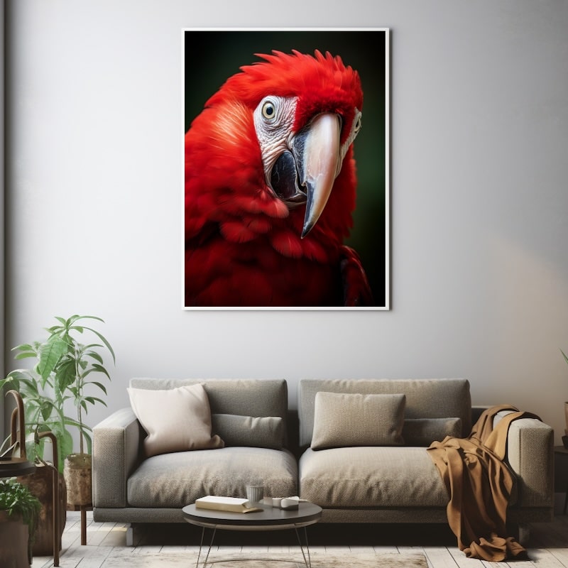 Red Macaw Painting