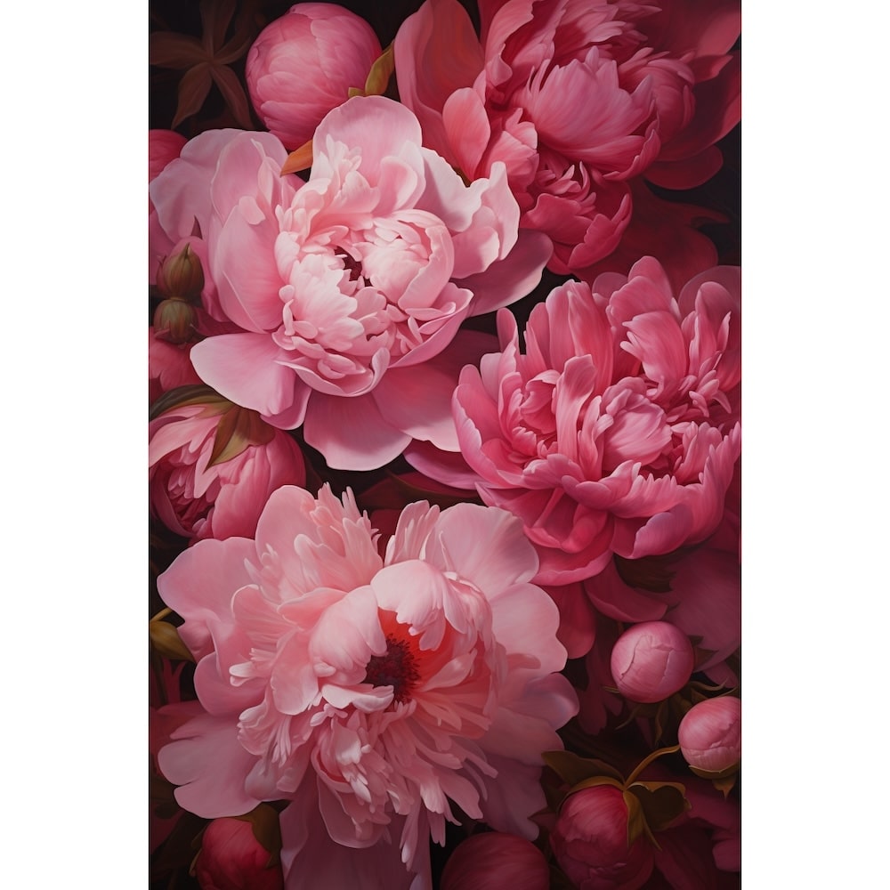 Pink Peony Painting Art
