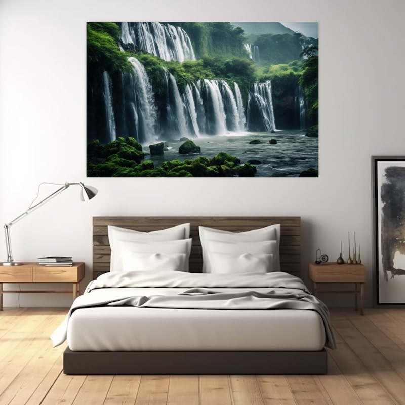 Waterfall Painting on Canvas