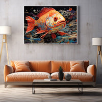 Thumbnail for Canvas Painting of Fish