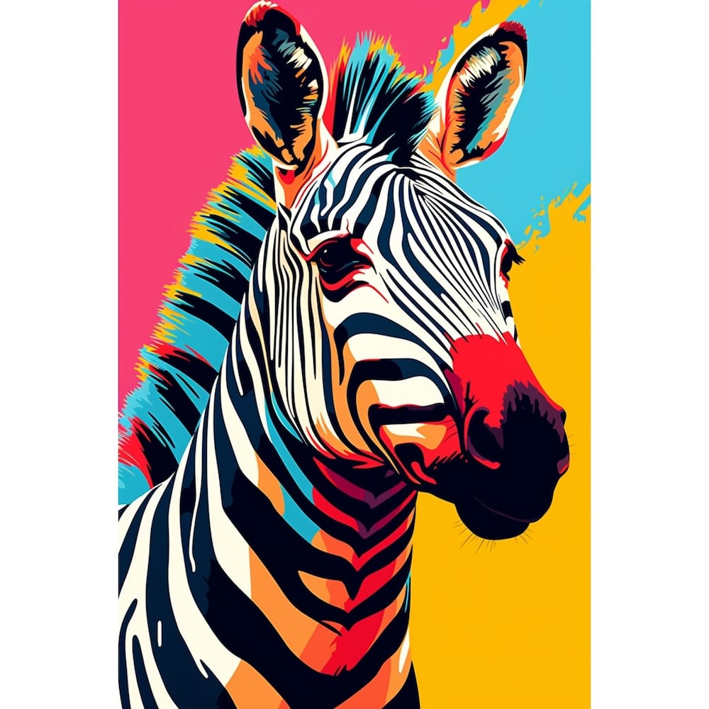 Zebra Art Canvas