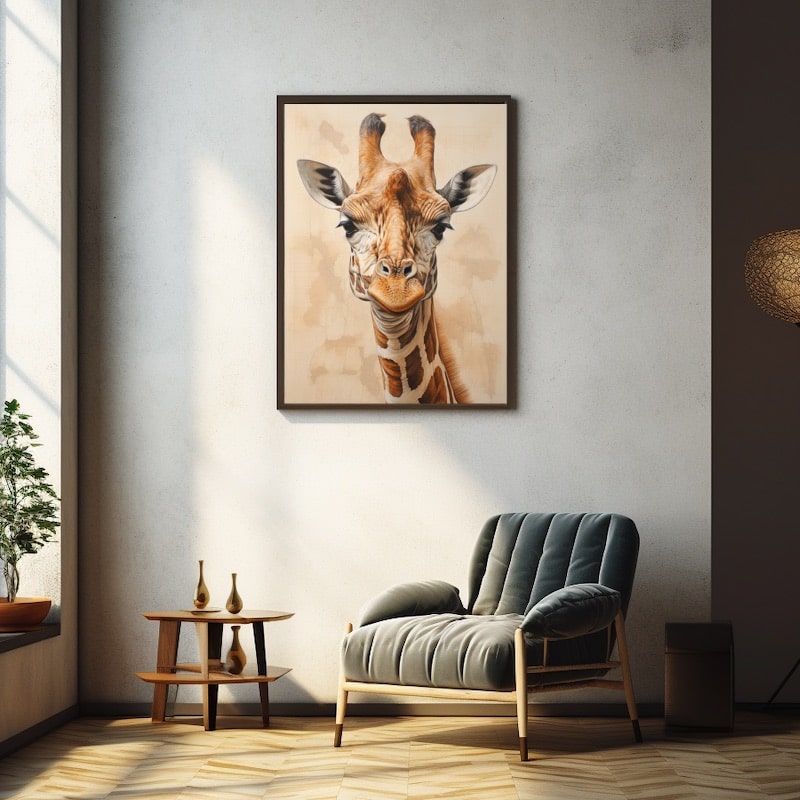 Giraffe Print Canvas