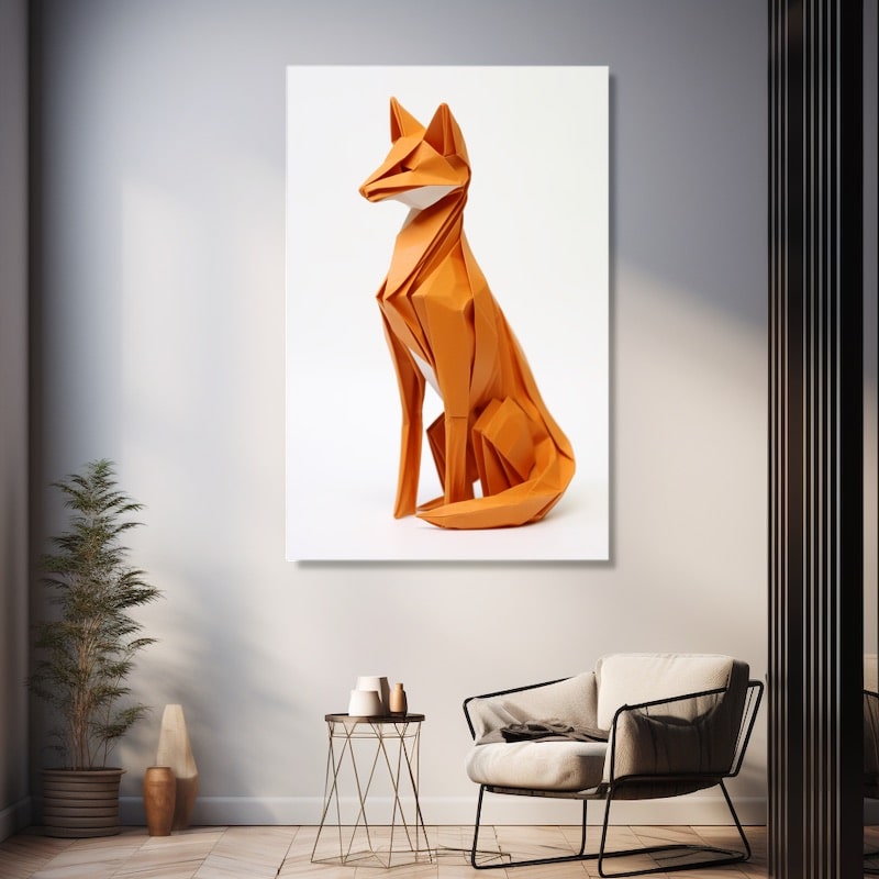 Origami Fox Painting