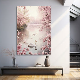 Pink Landscape Painting