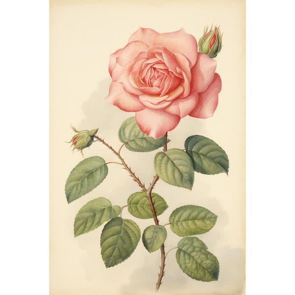 Vintage Rose Painting