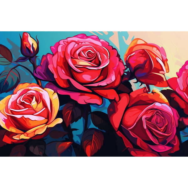 Contemporary Rose Canvas